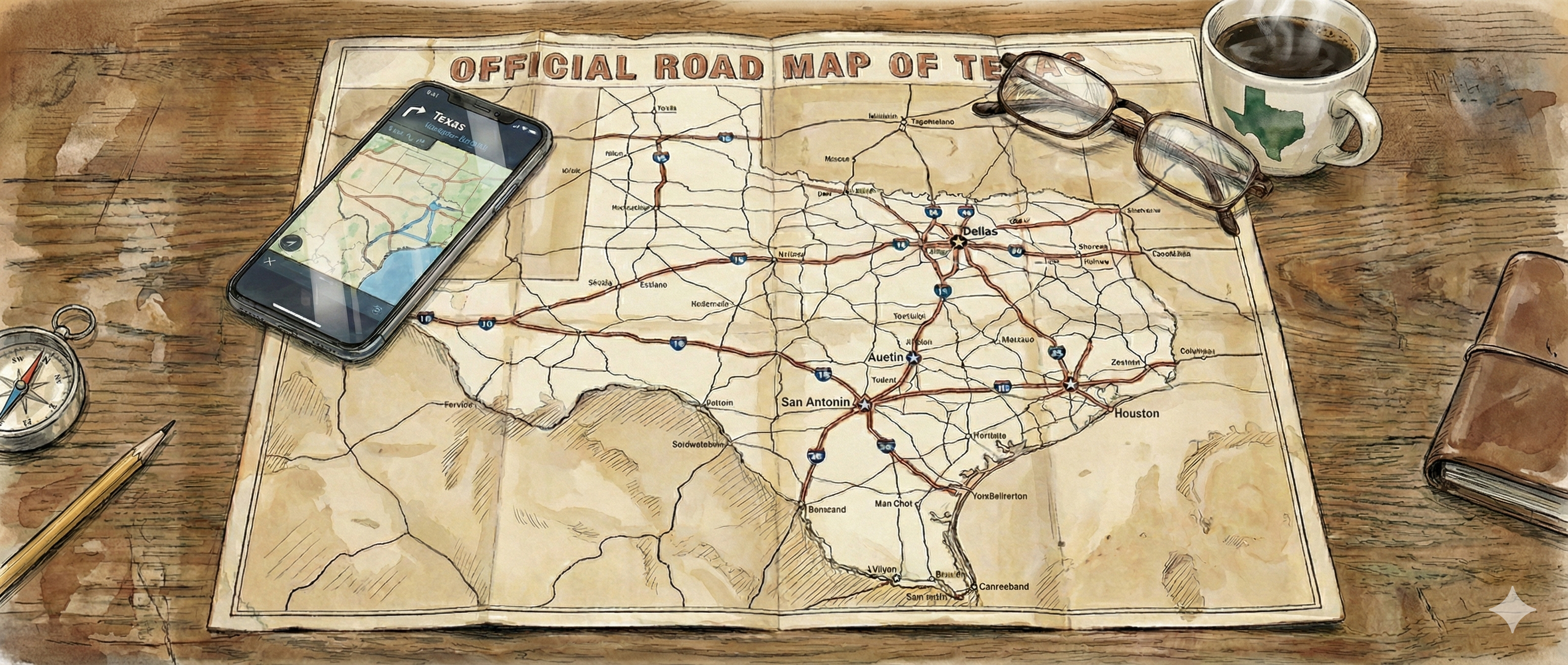 A map of Central Texas